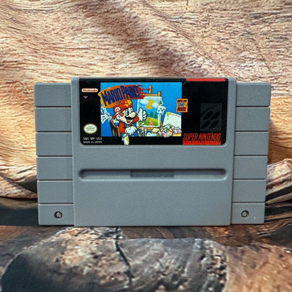 Mario Paint Super Nintendo SNES Authentic Original Game Cartridge Tested 1992
